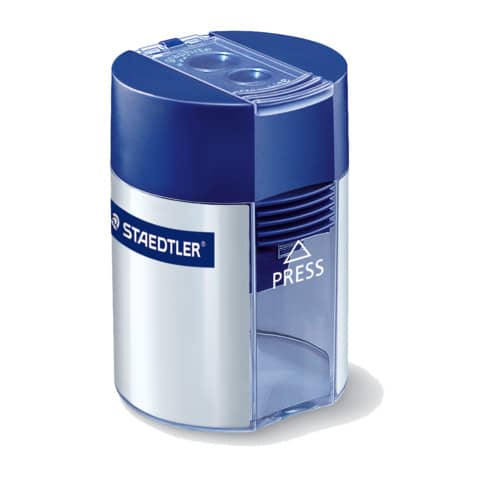 Temperamatite con contenitore Staedtler Noris a 2 fori 512 001 grigio-blu 512 001